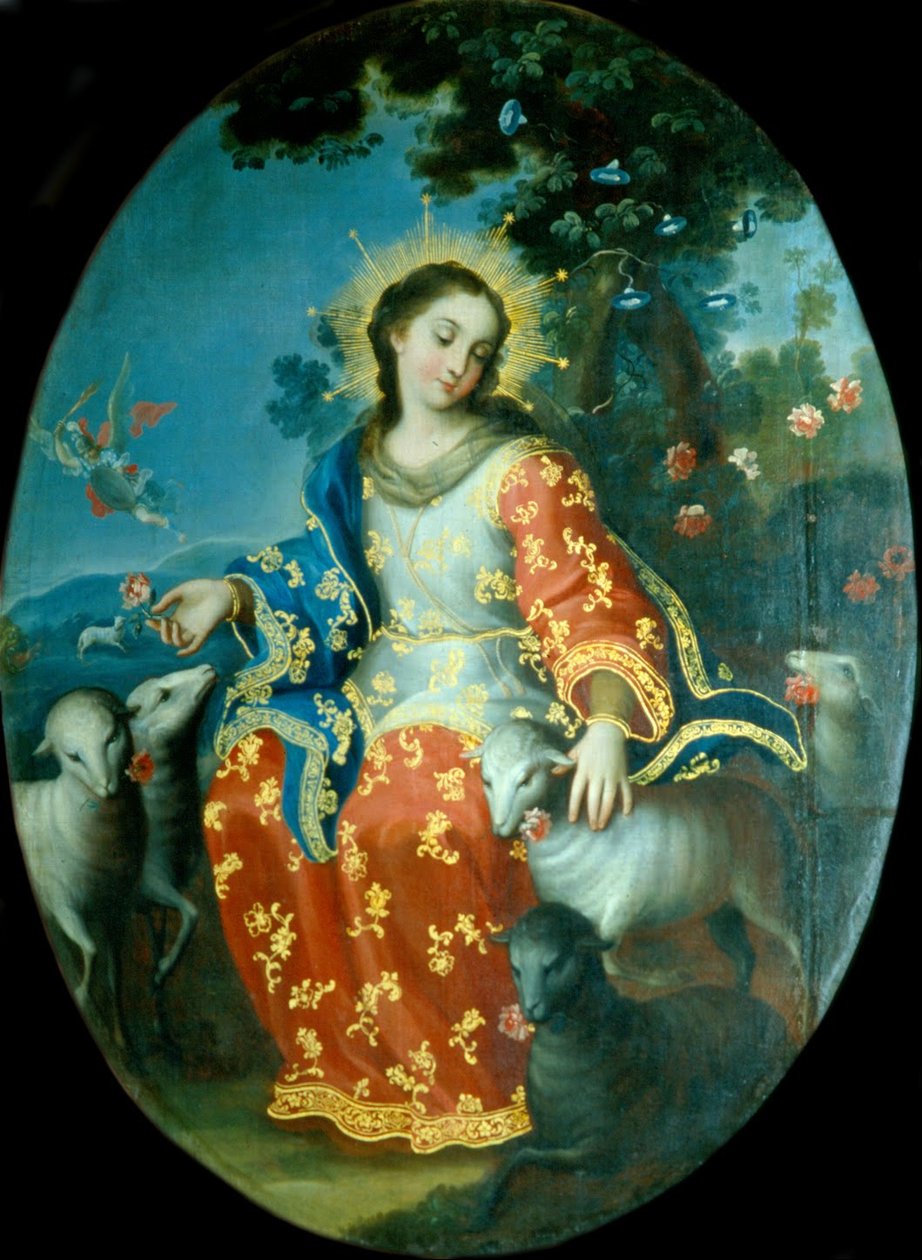 Espanol: La Divina Pastora The Divine Shepherdess av Miguel Cabrera