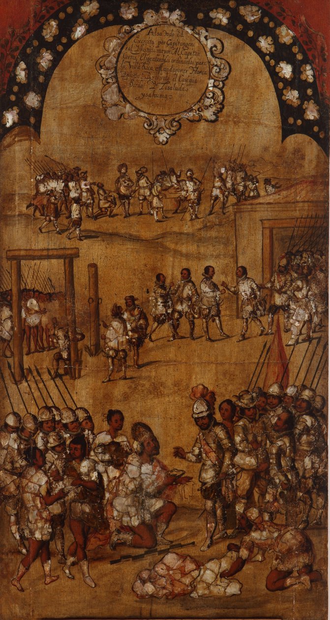 Erobringen av Mexico. Tabell III av Miguel Gonzales