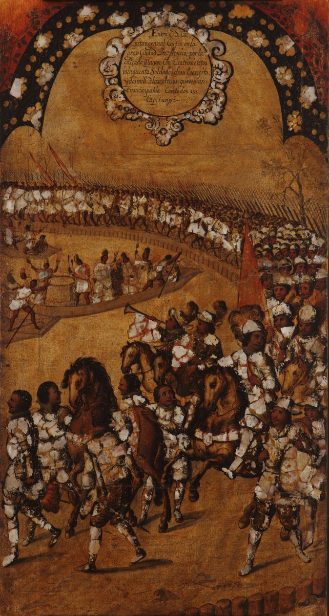 Erobringen av Mexico. Tabell IX av Miguel Gonzales