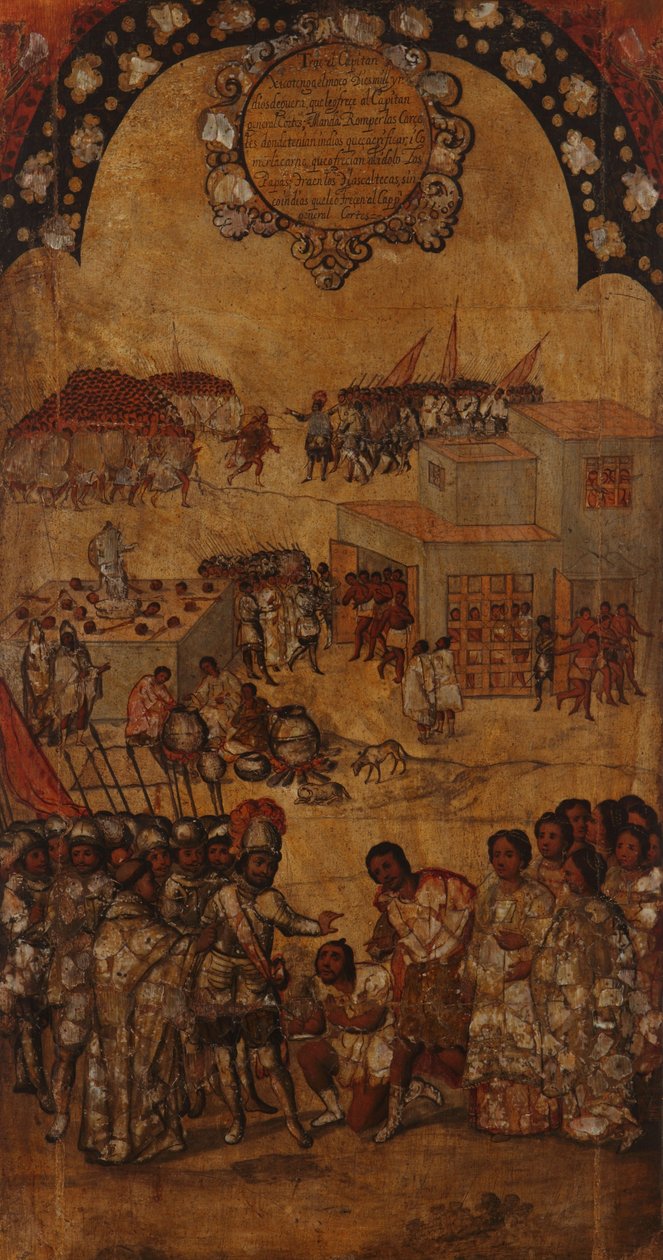 Erobringen av Mexico. Tabell VI av Miguel Gonzales