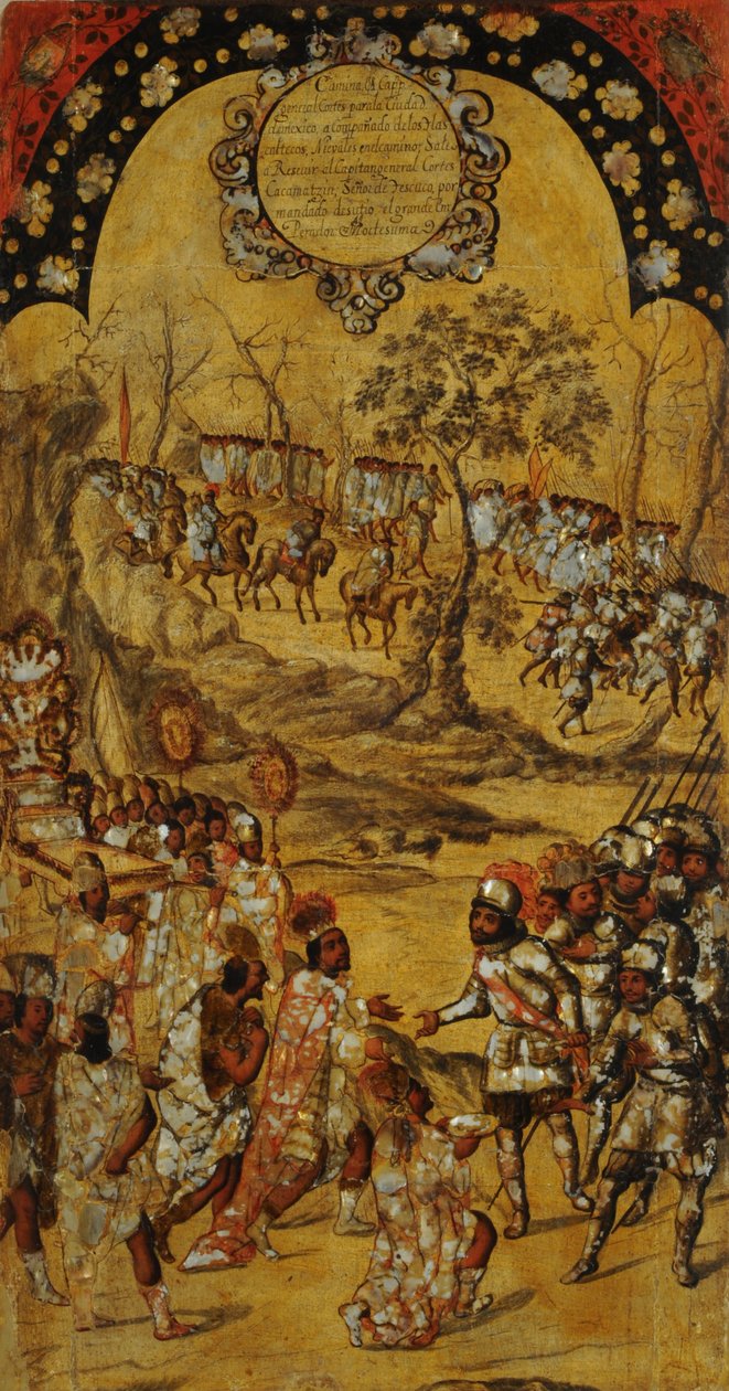 Erobringen av Mexico. Tabell VIII av Miguel Gonzales