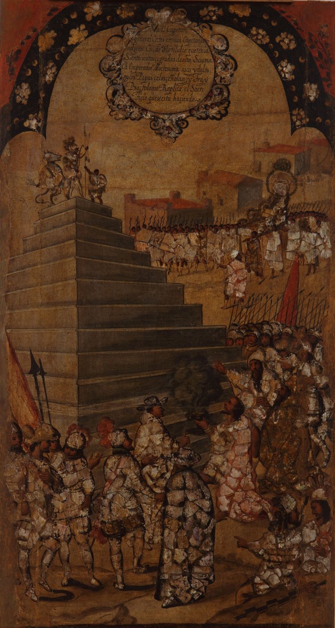 Erobringen av Mexico. Tabell XIII av Miguel Gonzales