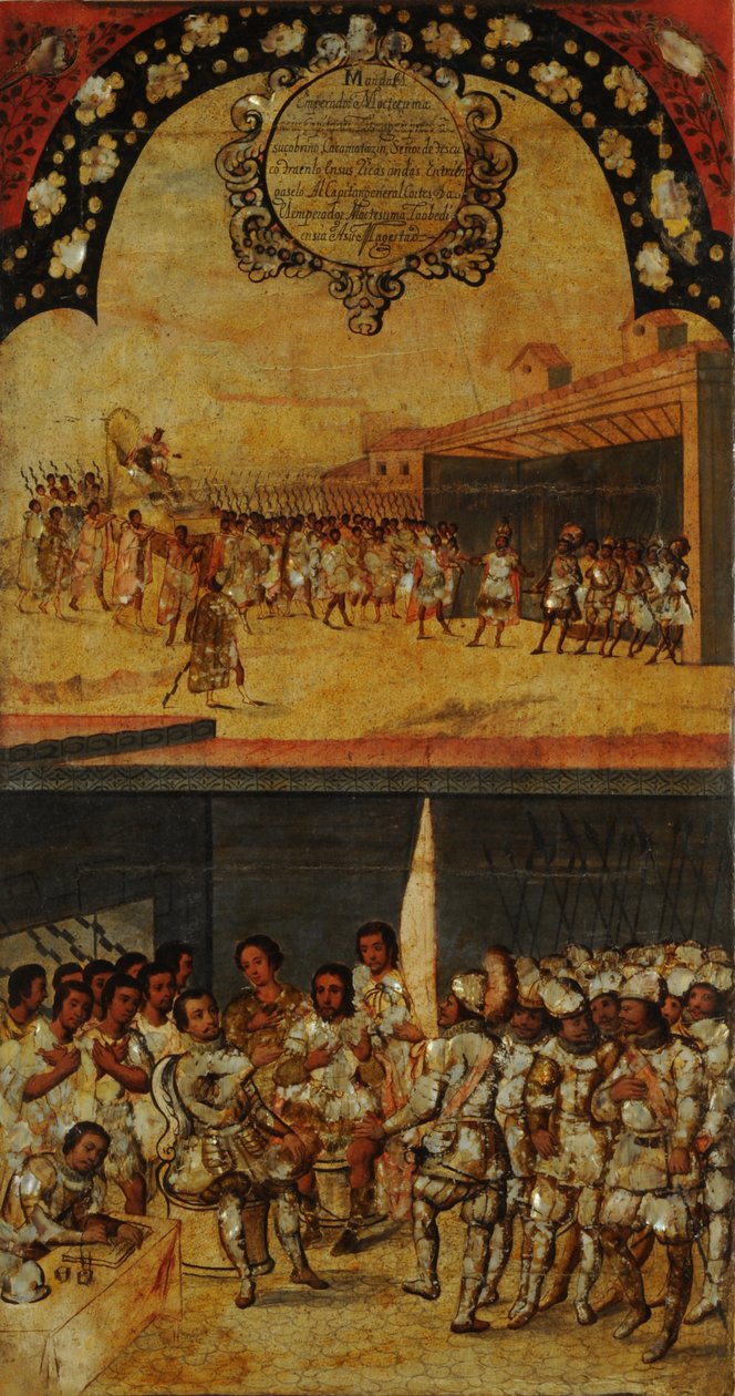 Erobringen av Mexico, tabell XV av Miguel Gonzales