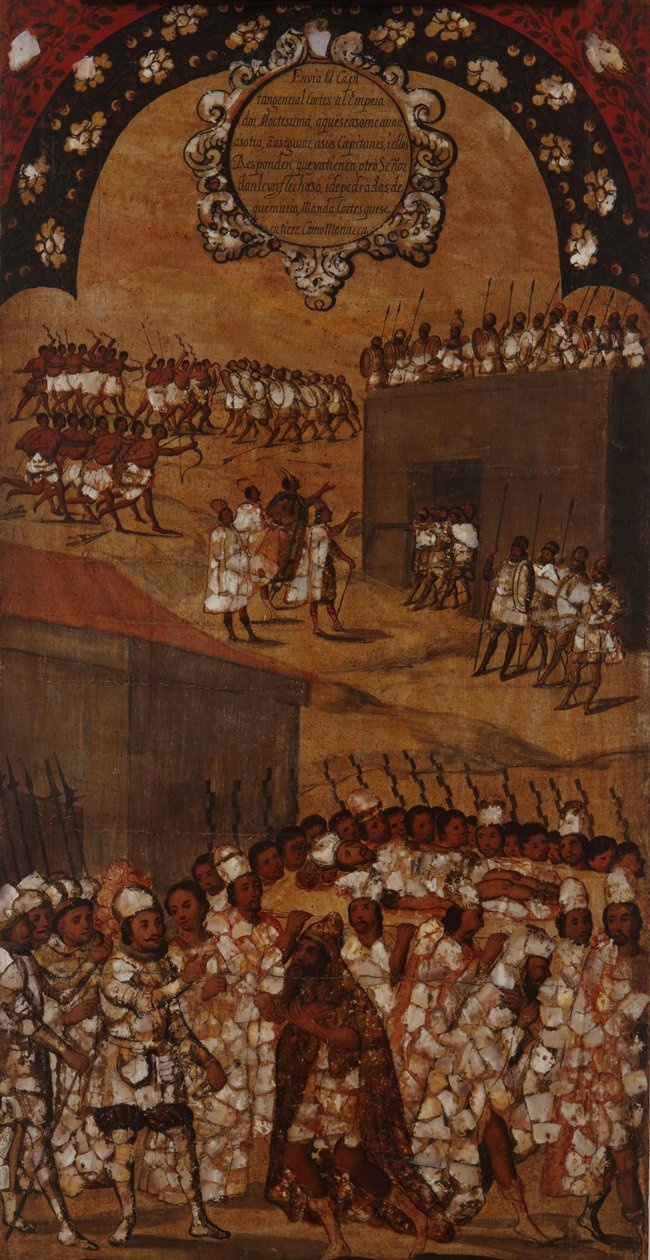 Erobringen av Mexico. Tabell XVII av Miguel Gonzales