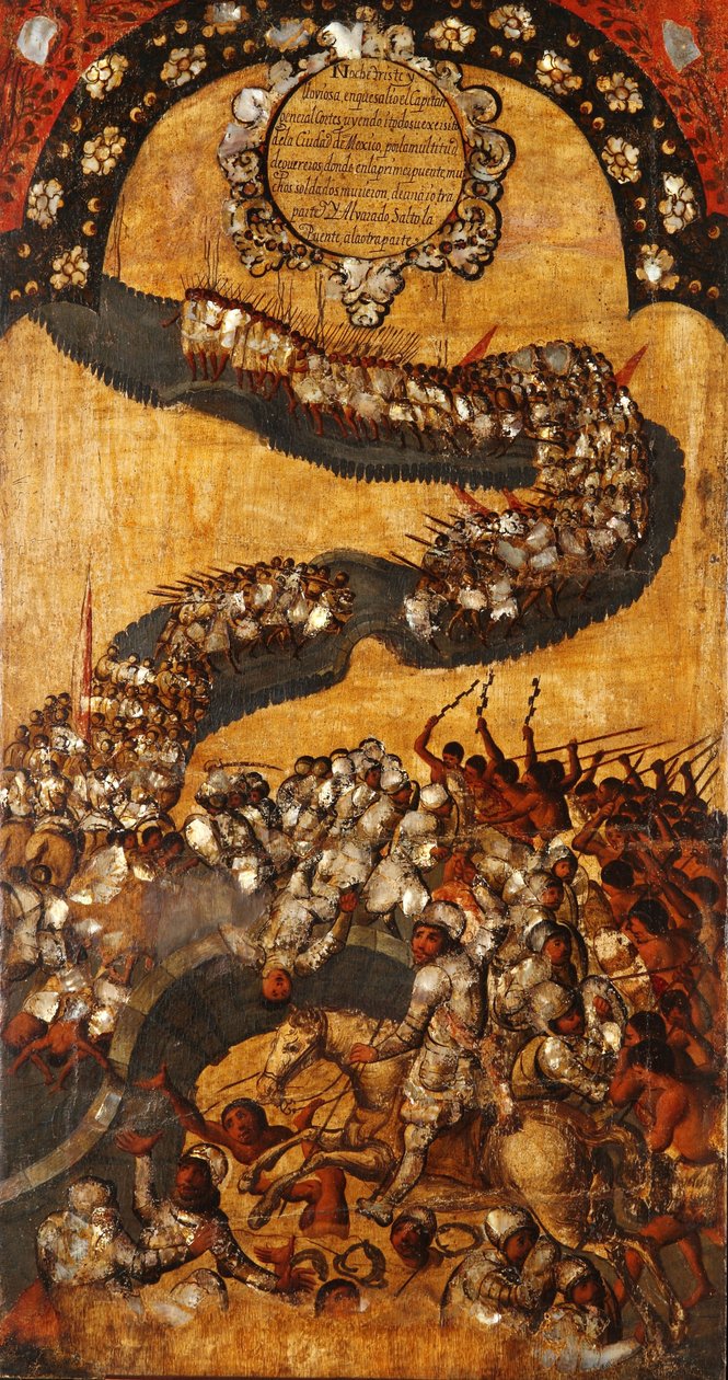 Erobringen av Mexico. Tabell XVIII av Miguel Gonzales