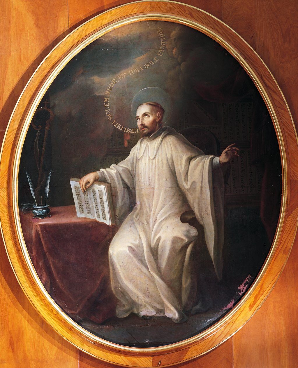 St Bernard av Clairvaux , tilskrevet Miguel Cabrera (1695-1768) av Miguel (attr. to) Cabrera