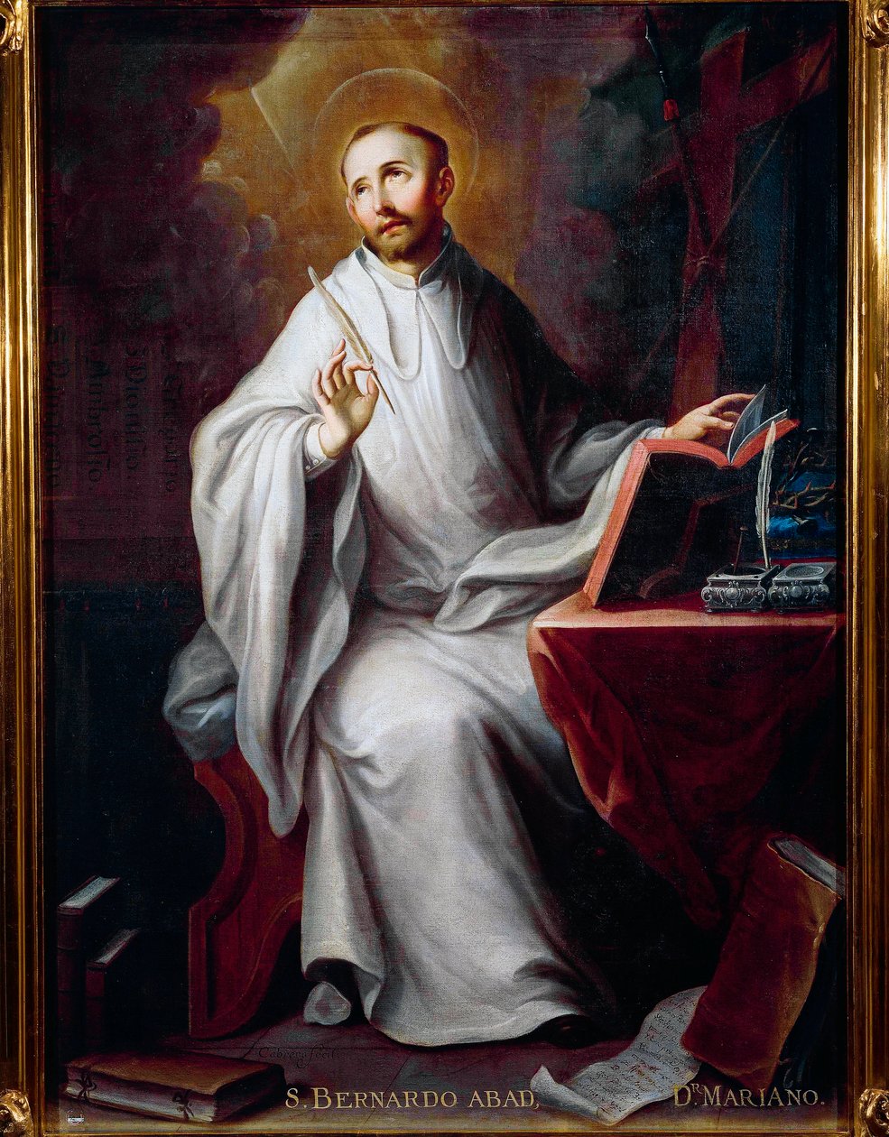 Representasjon av Saint Bernard av Clairvaux (1090-1153) av Miguel Cabrera