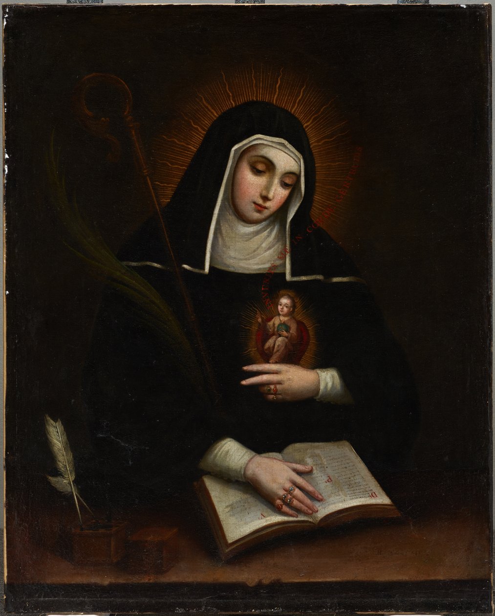 Saint Gertrude av Miguel Cabrera