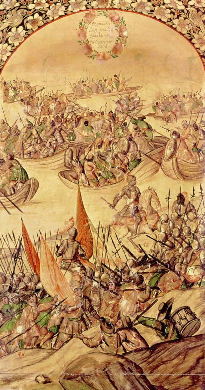 Garcia de Holguin okkuperer Quanhtemoc av Miguel Gonzalez