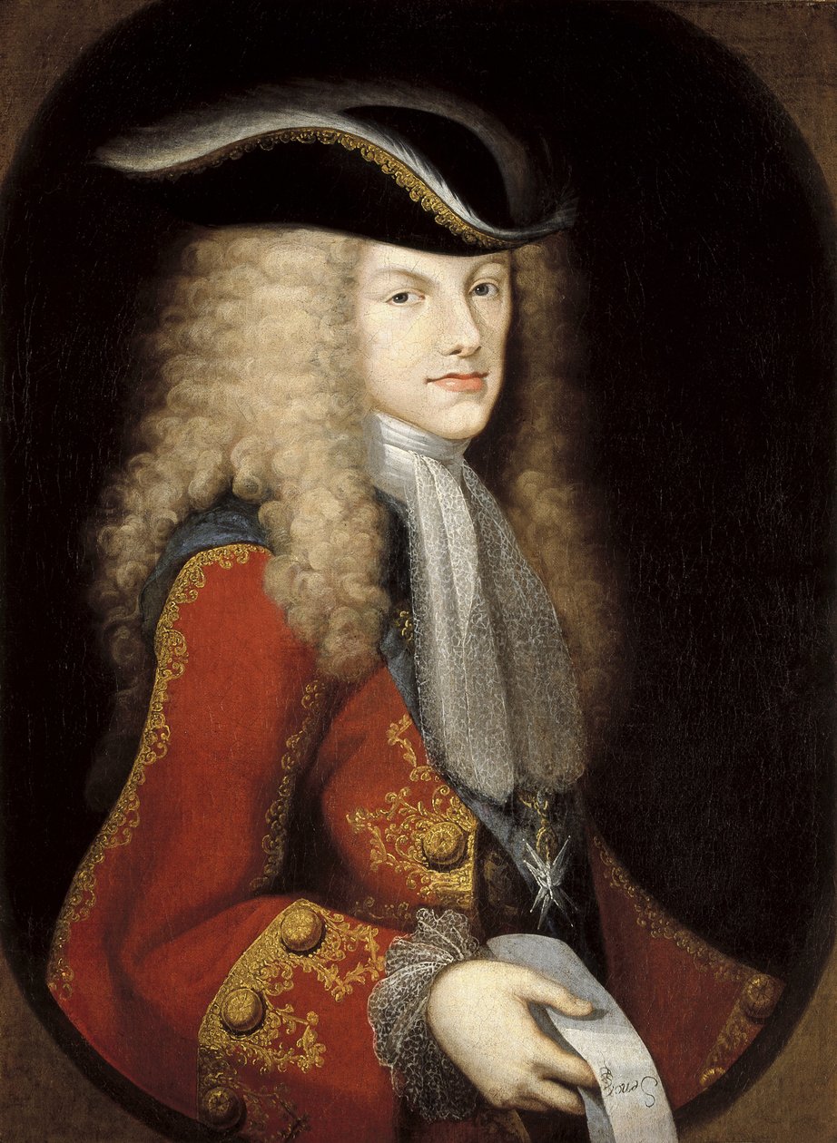 Portrett av kong Filip V av Spania (1683-1746) (olje på lerret) av Miguel Jacinto Meléndez