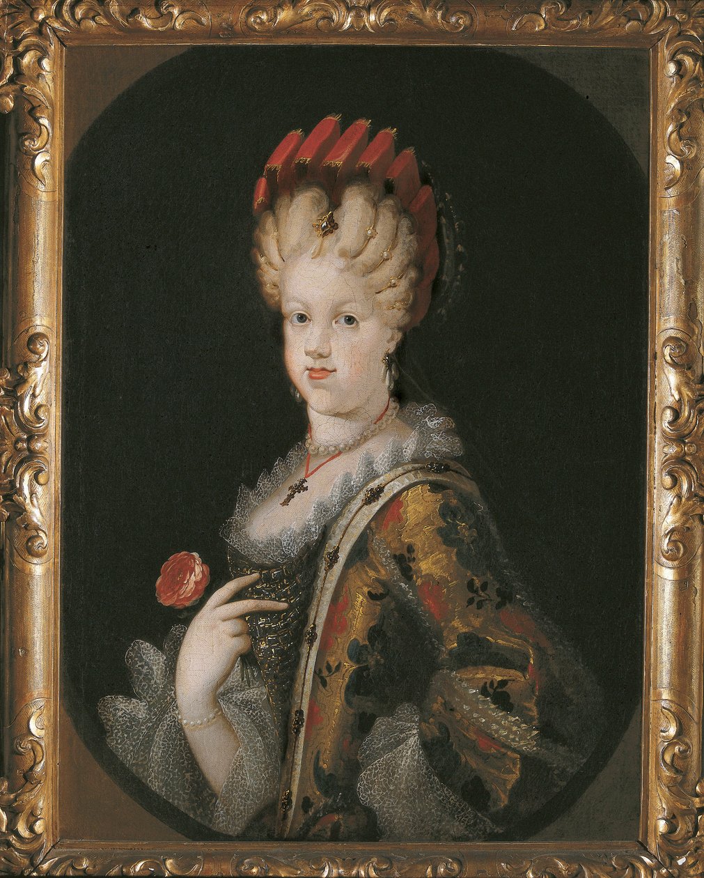 Portrett av Marie Louise Gabrielle av Savoy (1688-1714), dronning av Spania av Miguel Jacinto Meléndez