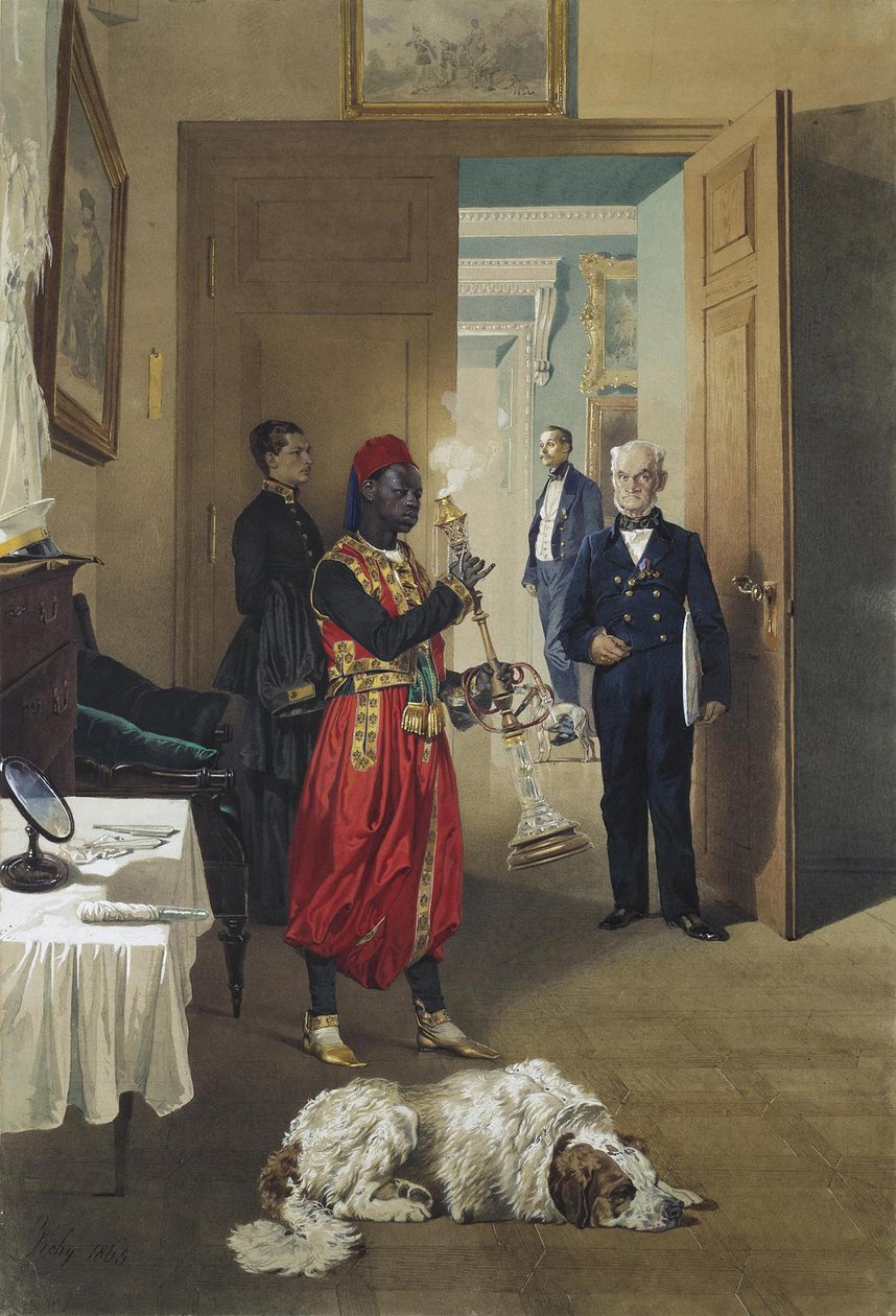 Foajeen til det store palasset i Tsarskoye Selo, 1865 av Mihaly von Zichy