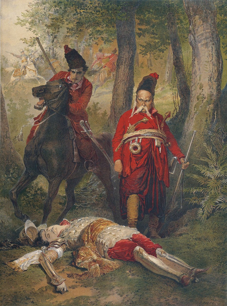 Taras Bulba Illustrasjon for Story av N. Gogol, 1890-tallet av Mihaly von Zichy