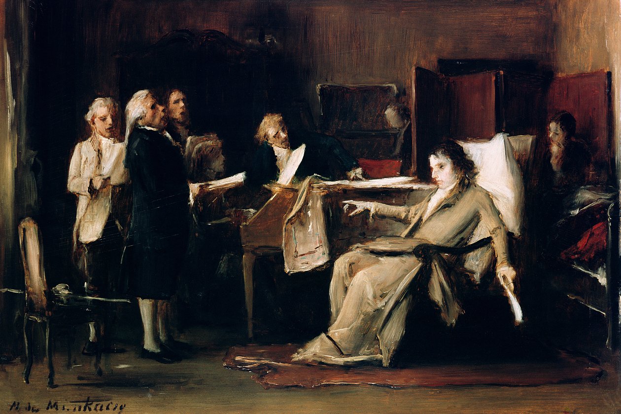 Mozart regisserte sitt Requiem på dødsleiet av Mihály Munkácsy
