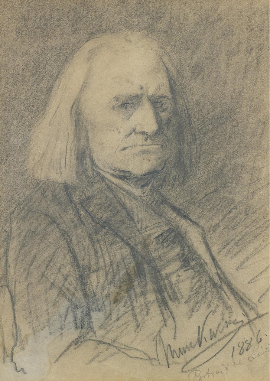 Portrett av Franz Liszt 1811-1886, 1886 av Mihály Munkácsy