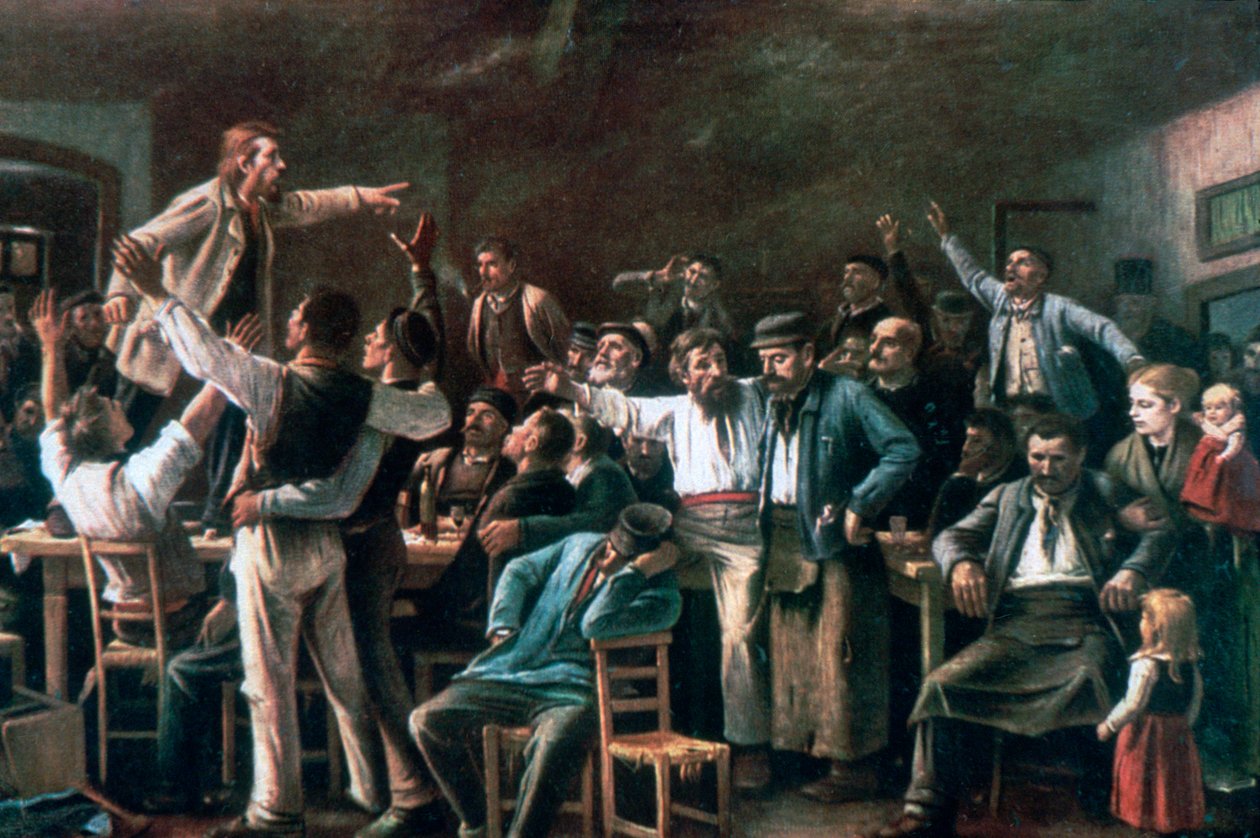 Streik, 1895 av Mihály Munkácsy