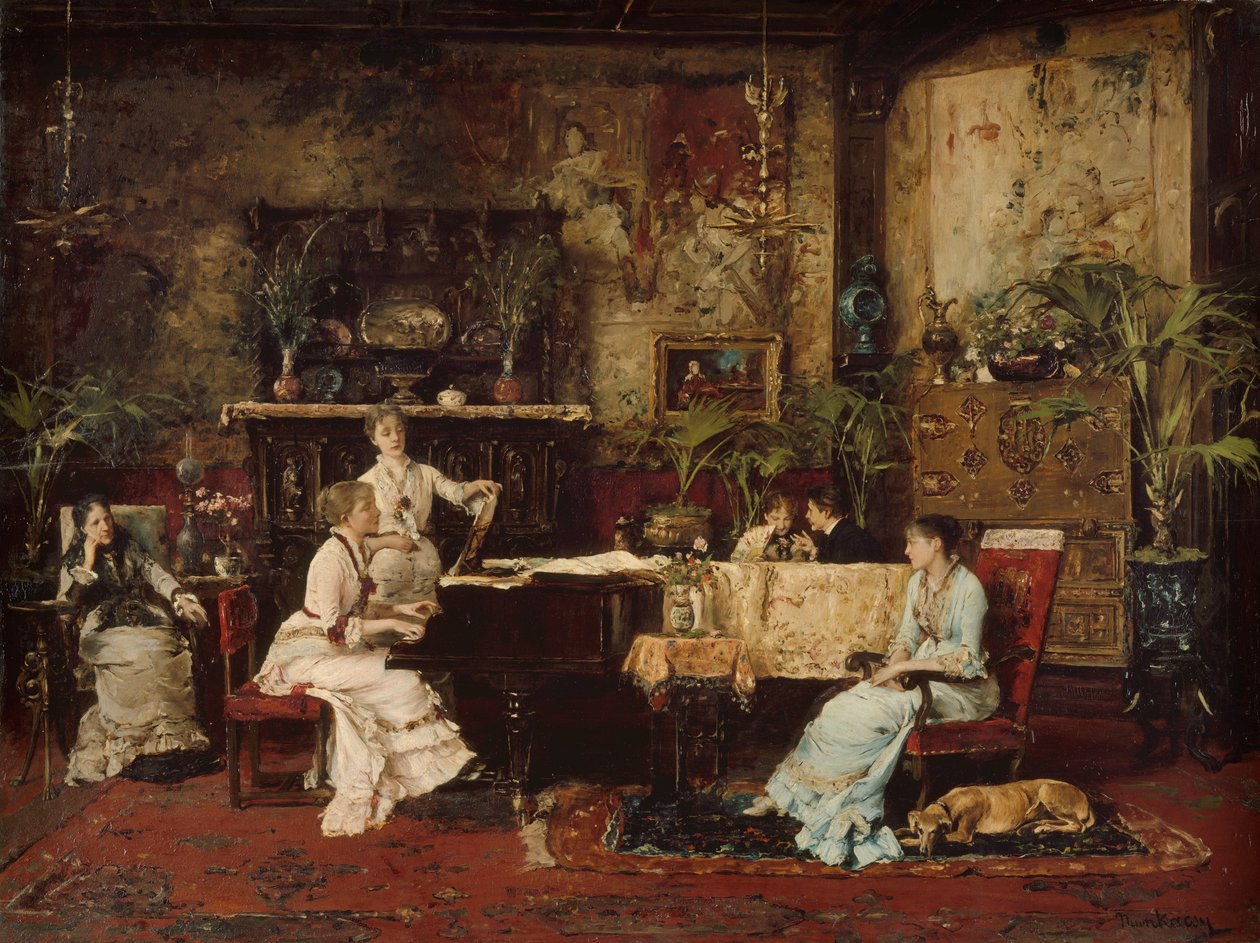 Musikkrommet, 1878. av Mihály Munkácsy