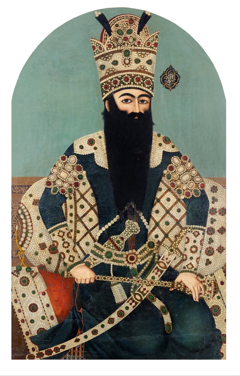 Portrett av Af Fateh til Shah av Mihr Ali