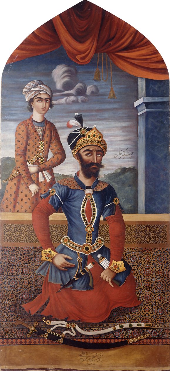 Portrett av Genghis Khan, c1803-4 av MihrAli