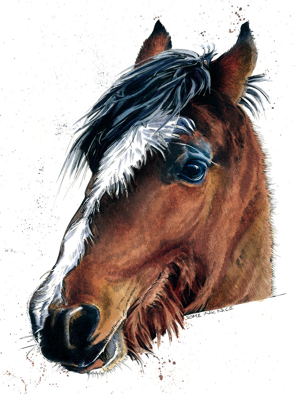 The Horse on White, 2020 av Mike Davis