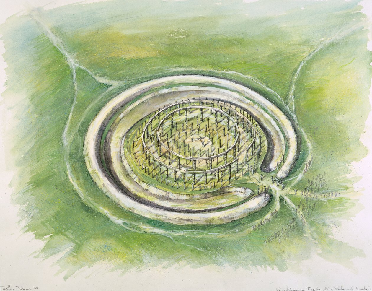 Woodhenge, c25. århundre f.Kr., c1990-2010 av Mike Seaforth