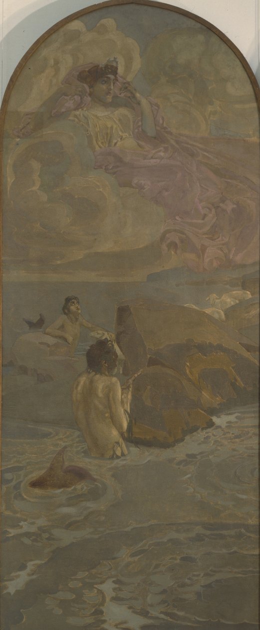 juni, venstre panel av The Judgment of Paris triptych, 1893 av Mikhail Aleksandrovich Vrubel