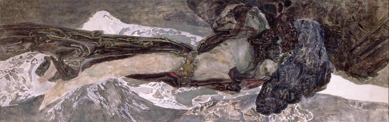 Den flygende demonen, 1899 av Mikhail Aleksandrovich Vrubel