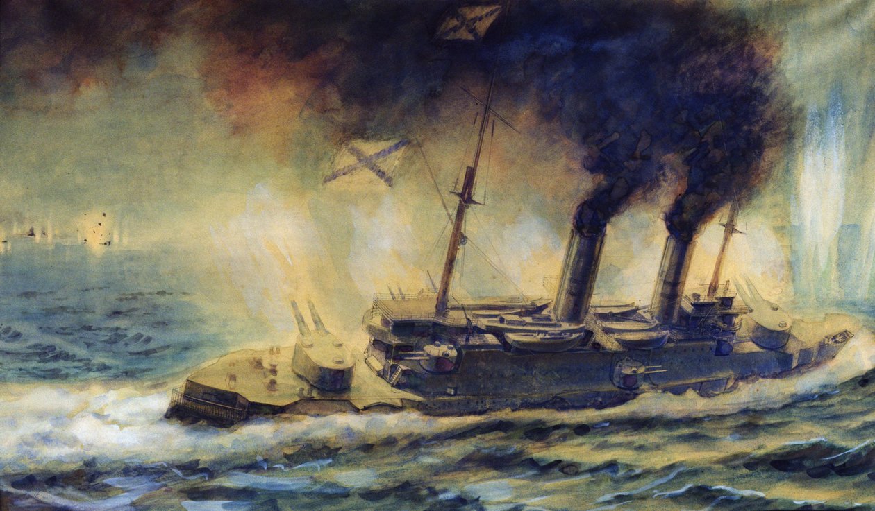 Slaget ved Rigabukten, august 1915, 1940 av Mikhail Mikhailovich Semyonov