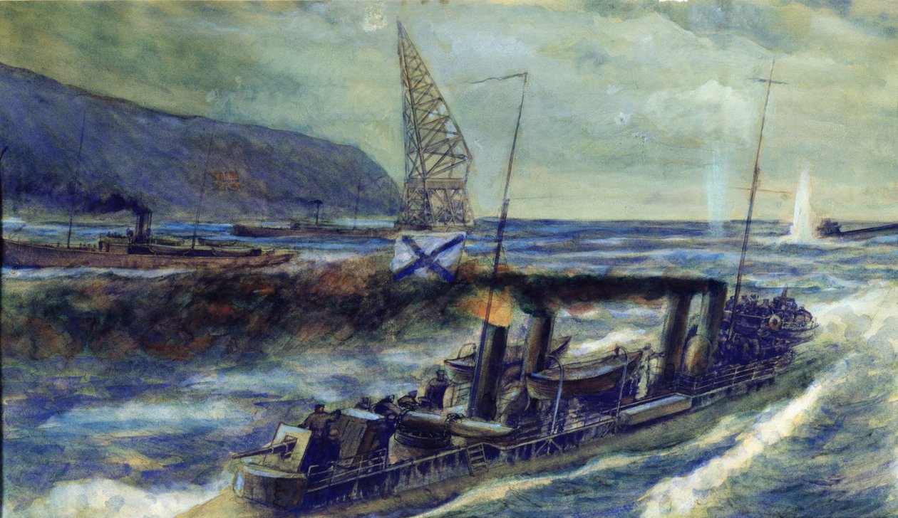 Den tyske u-båten U 56 senket av den russiske destroyeren Grozovoi i Barentshavet 20. oktober 1916, 1940 av Mikhail Mikhailovich Semyonov