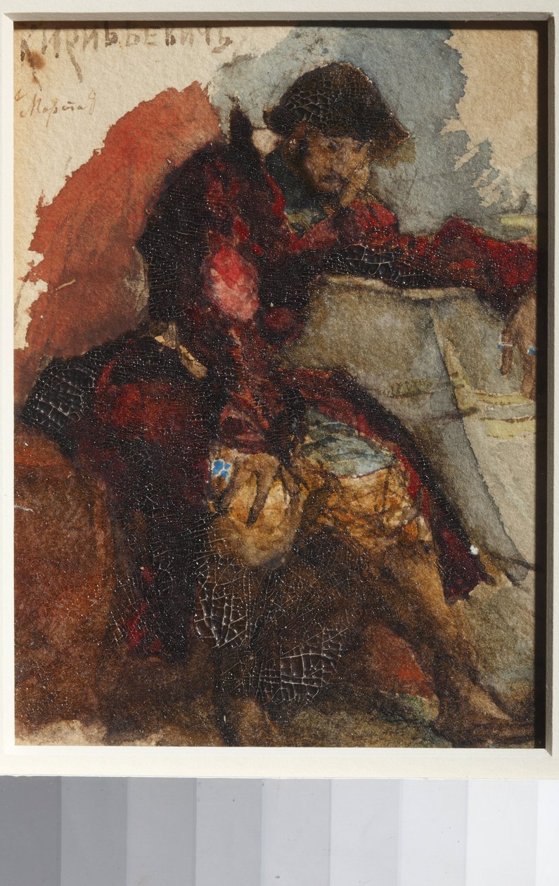 Illustrasjon til diktet The Song of the Merchant Kalashnikov av M. Lermontov par Vrubel, Mikhail Alexandrovich (1856-1910) av Mikhail Aleksandrovich Vrubel
