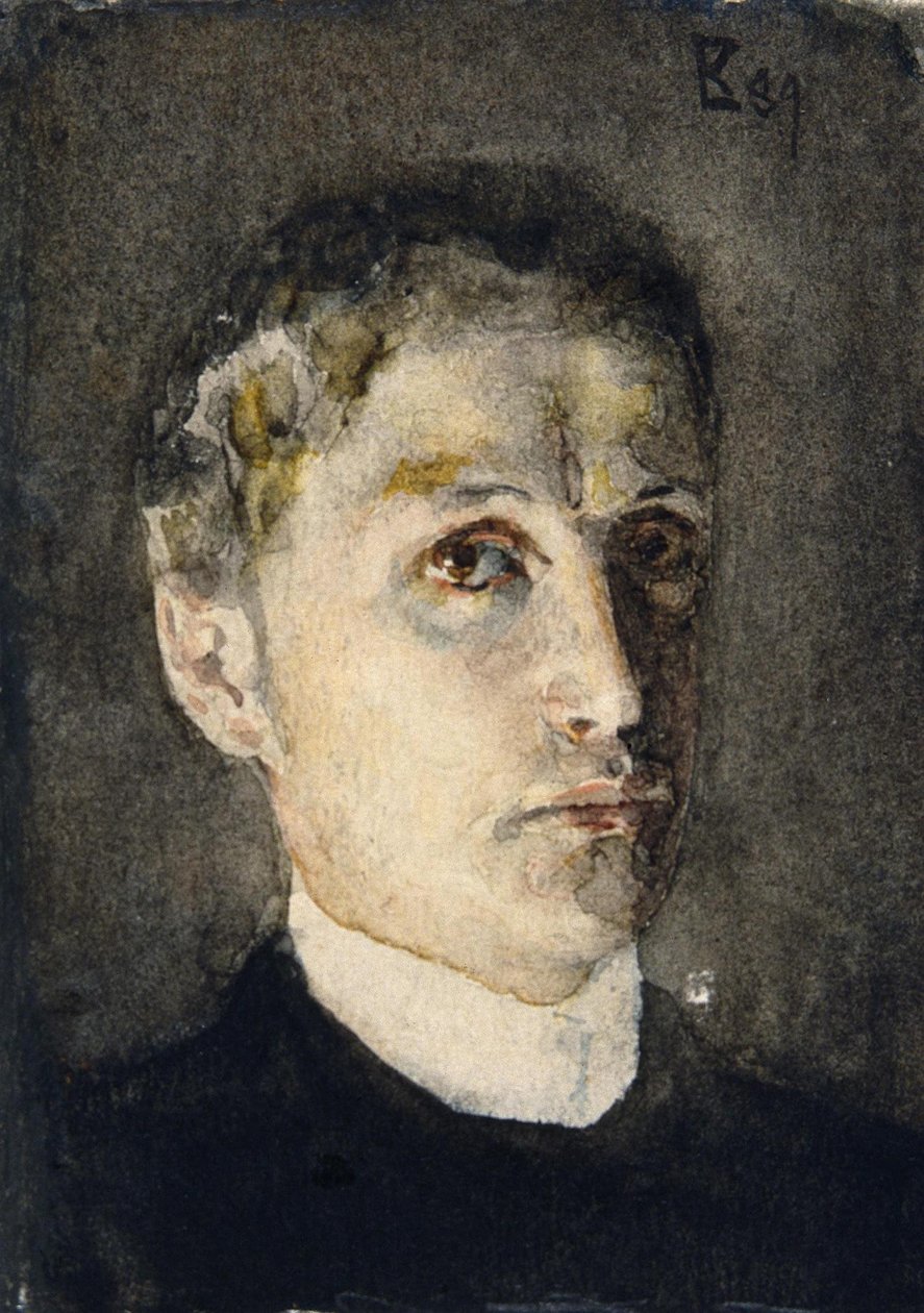 Selvportrett, 1889 av Mikhail Aleksandrovich Vrubel