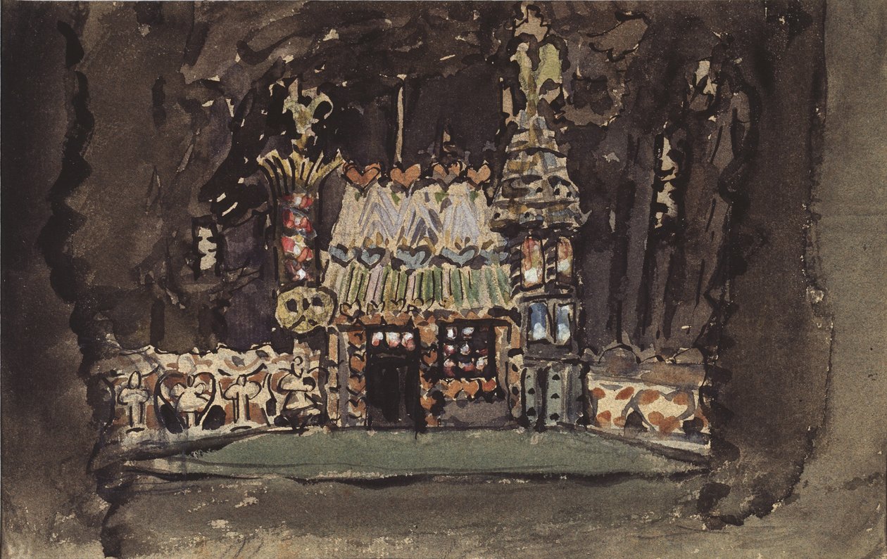 Scenografi for operaen Hansel und Gretel av E. Humperdinck, 1895 av Mikhail Aleksandrovich Vrubel