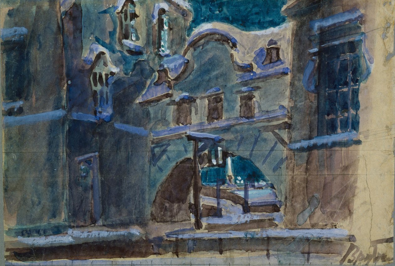 Scenedesign for operaen Spadedronningen av P. Tsjaikovskij, 1901 av Mikhail Aleksandrovich Vrubel