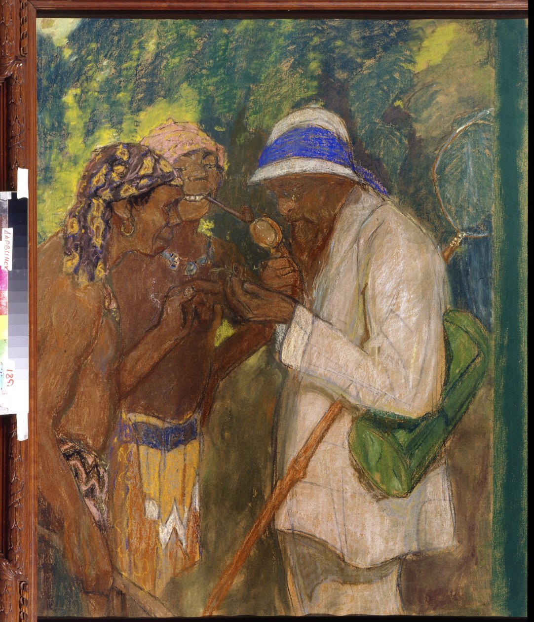 Alfred Russel Wallace med villmennene av Mikhail Dmitrievich Ezuchevsky