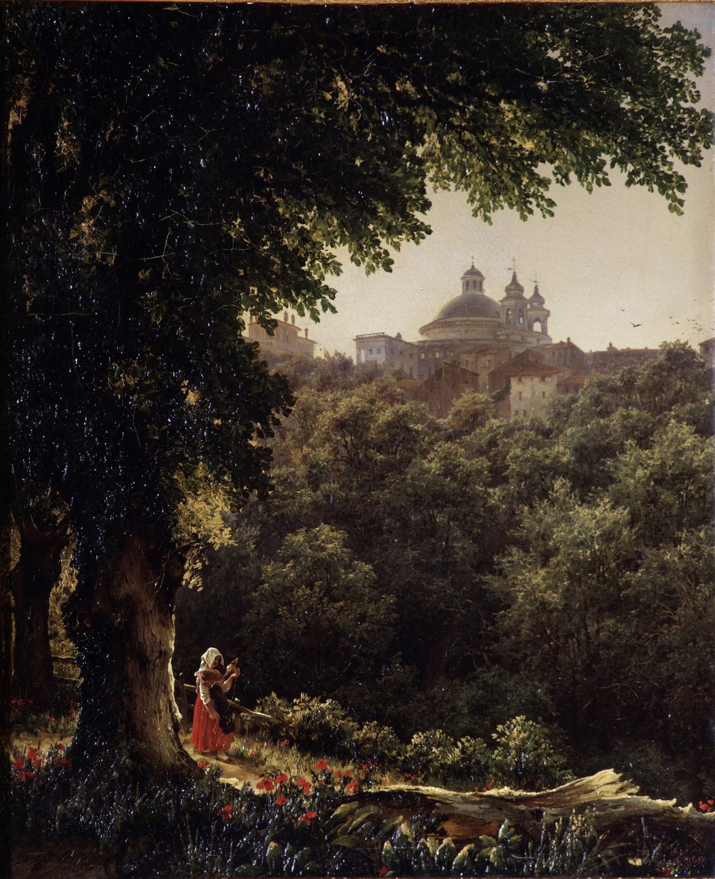 Ariccia nær Roma, 1836 av Mikhail Ivanovich Lebedev