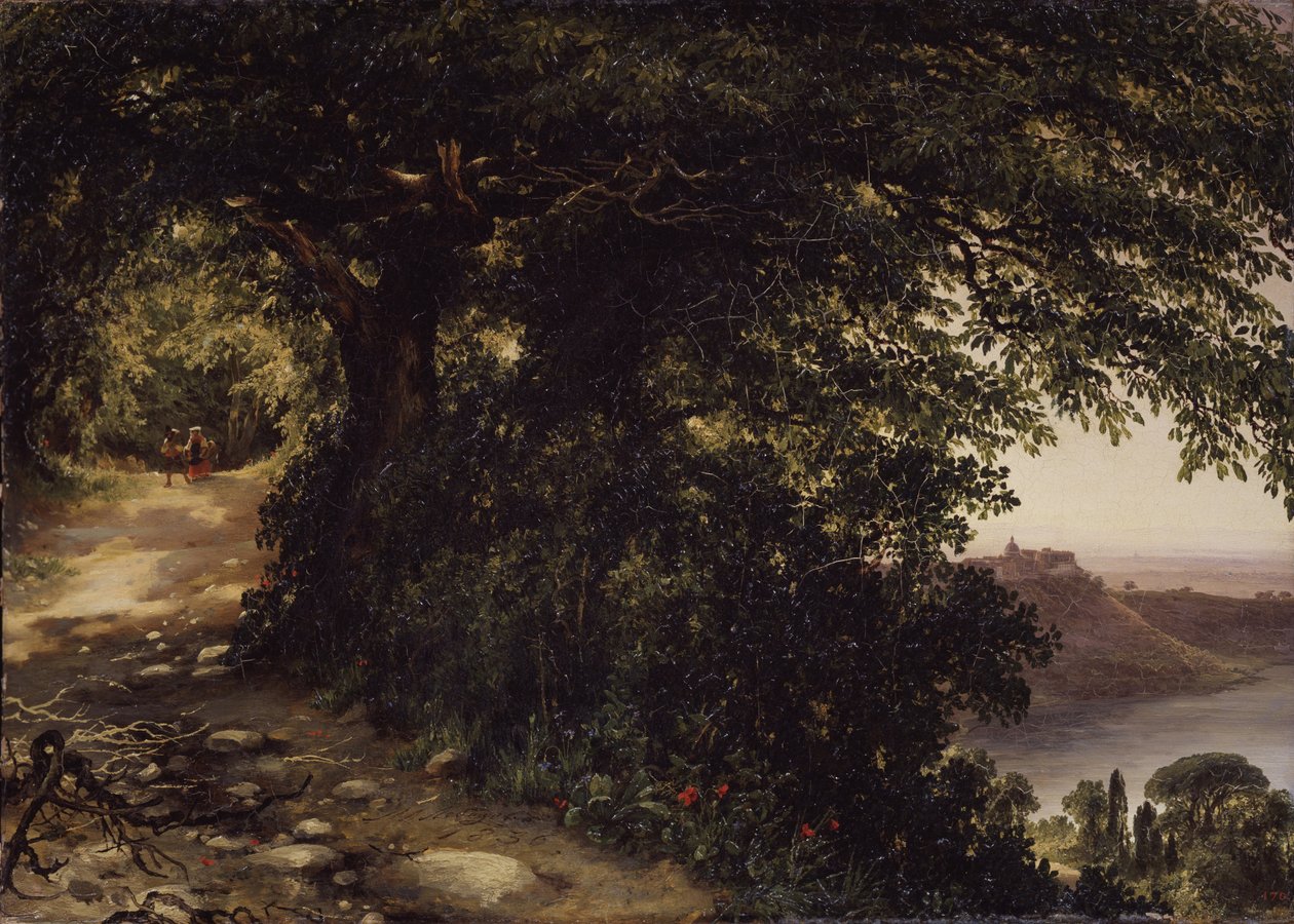Utsikt over Castel Gandolfo nær Roma, 1836 av Mikhail Ivanovich Lebedev