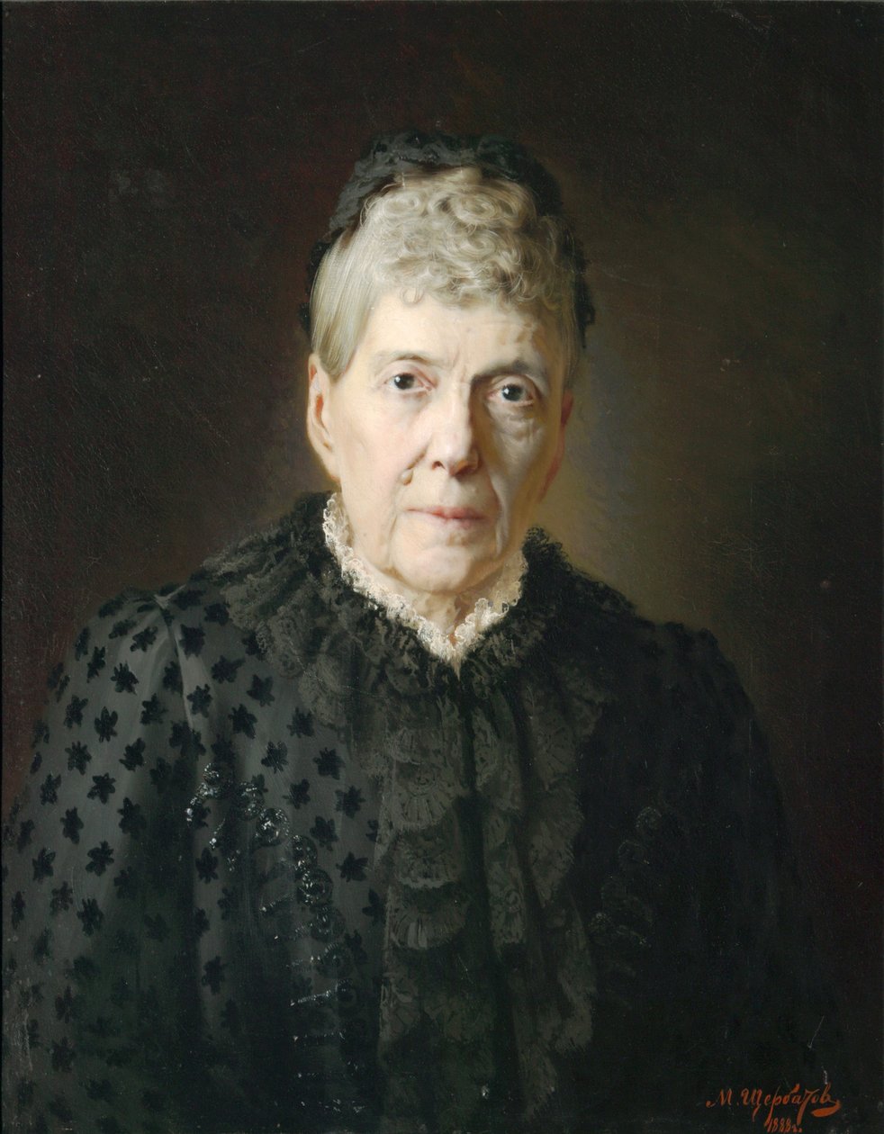 Portrett av grevinne E.L. Kochubei, 1888 av Mikhail Lazarevich Shcherbatov