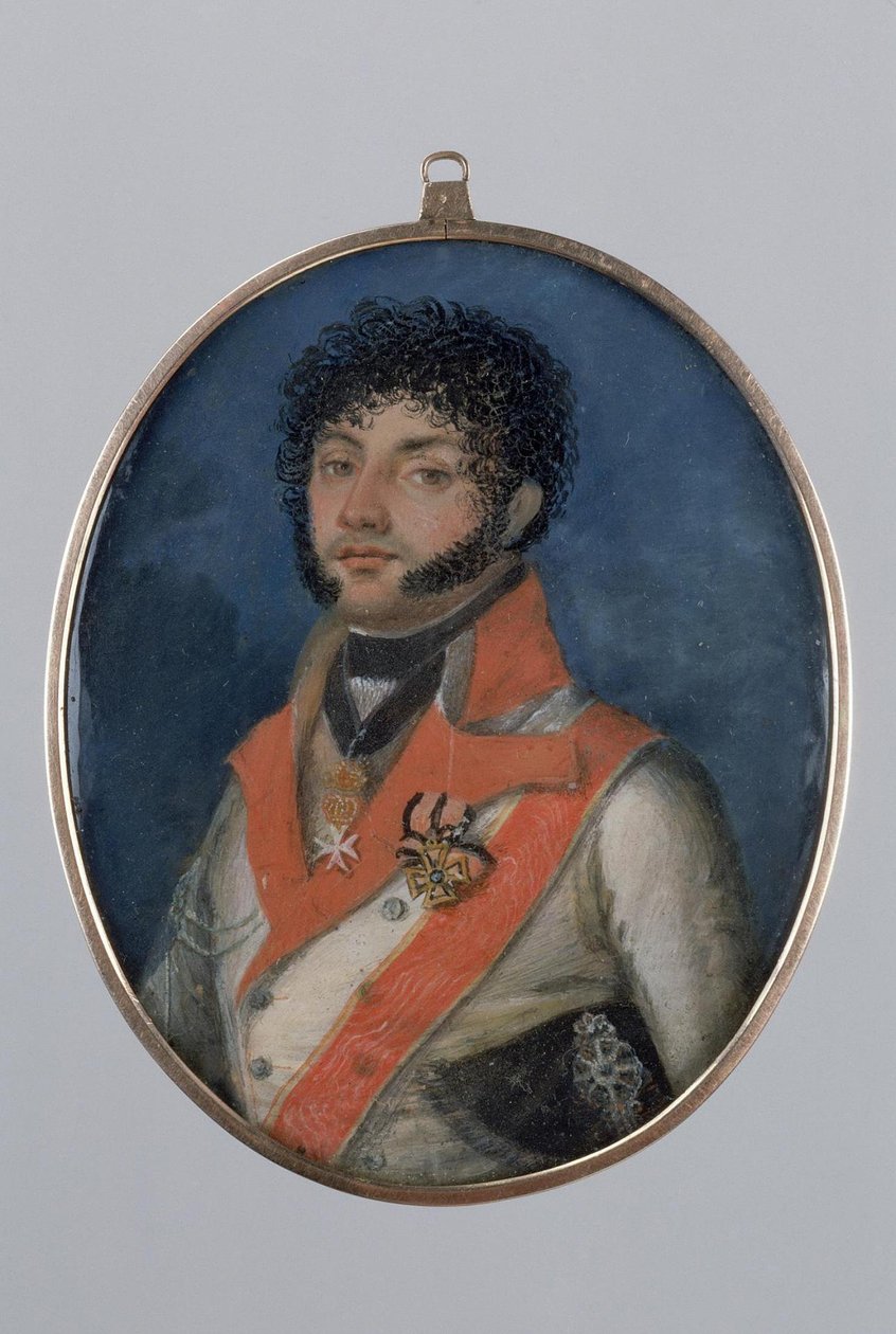 Portrett av Fjodor Petrovitsj Uvarov 1773-1824, 1803 av Mikhail Mikhailovich Zatsepin
