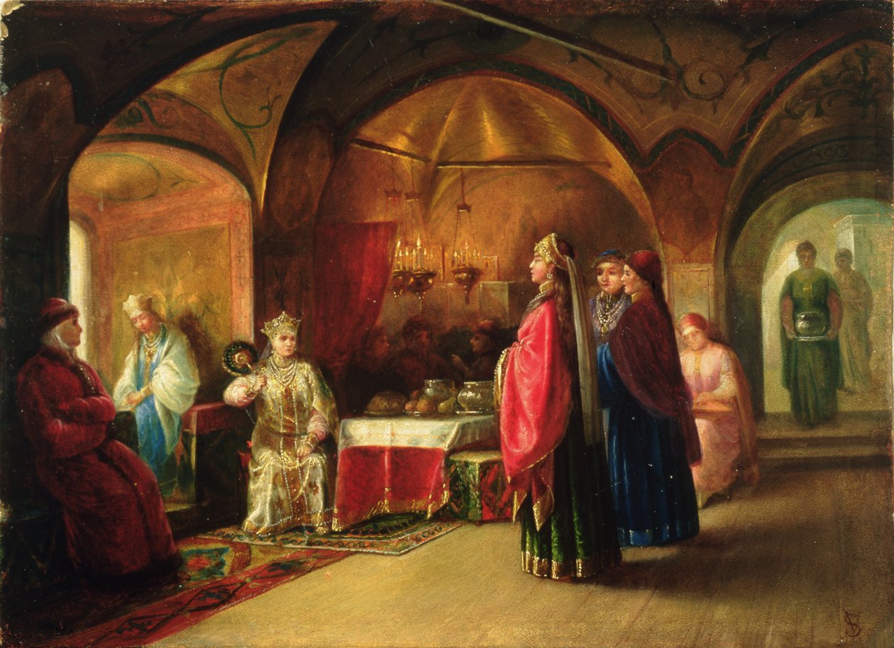 Tsarevnas hus (olje på papp) av Mikhail Petrovich Klodt