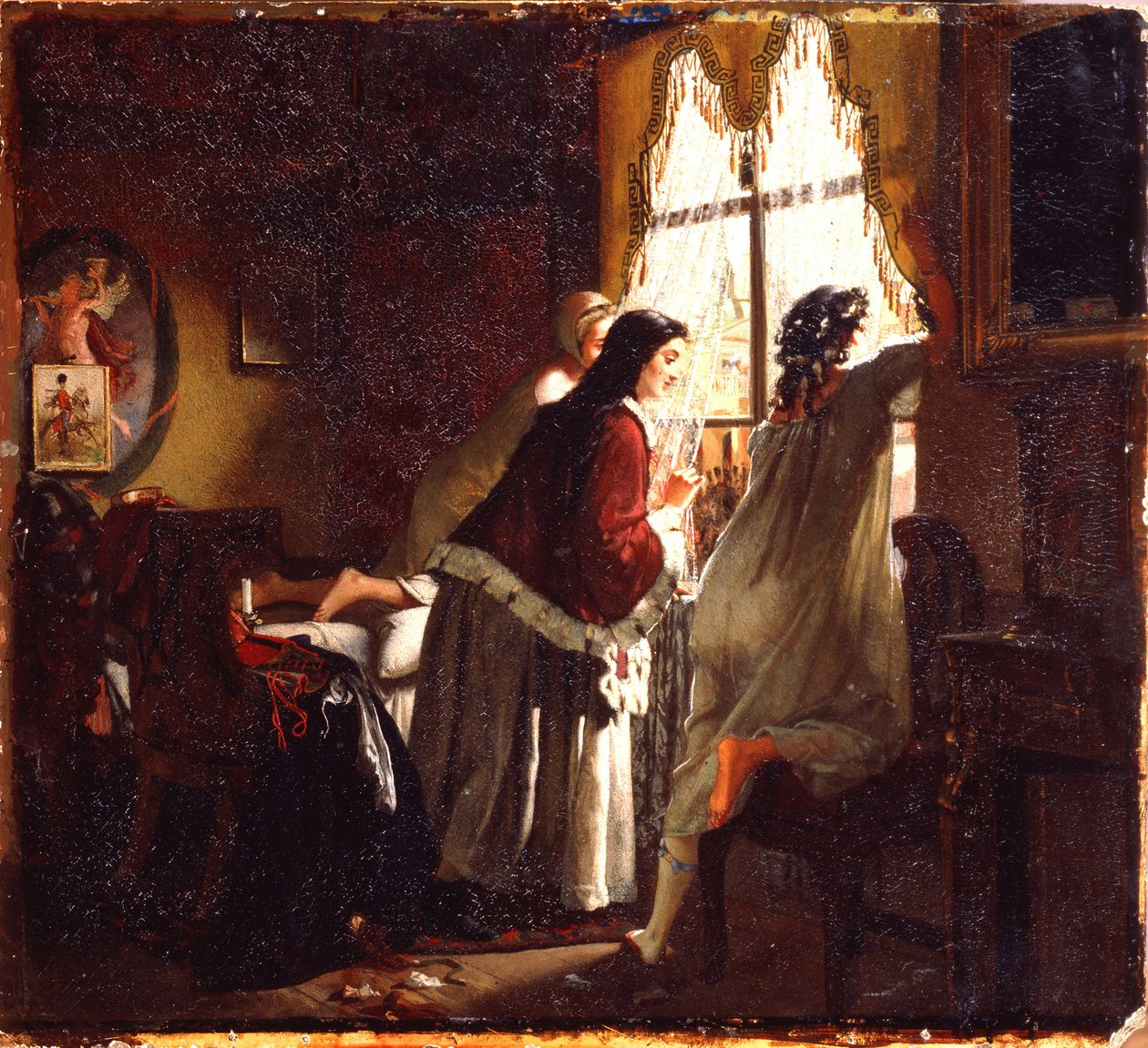 Illustrasjon til diktet Tambov-skattmesterens hustru etter M. Lermontov, 1862 av Mikhail Petrovich Klodt Baron