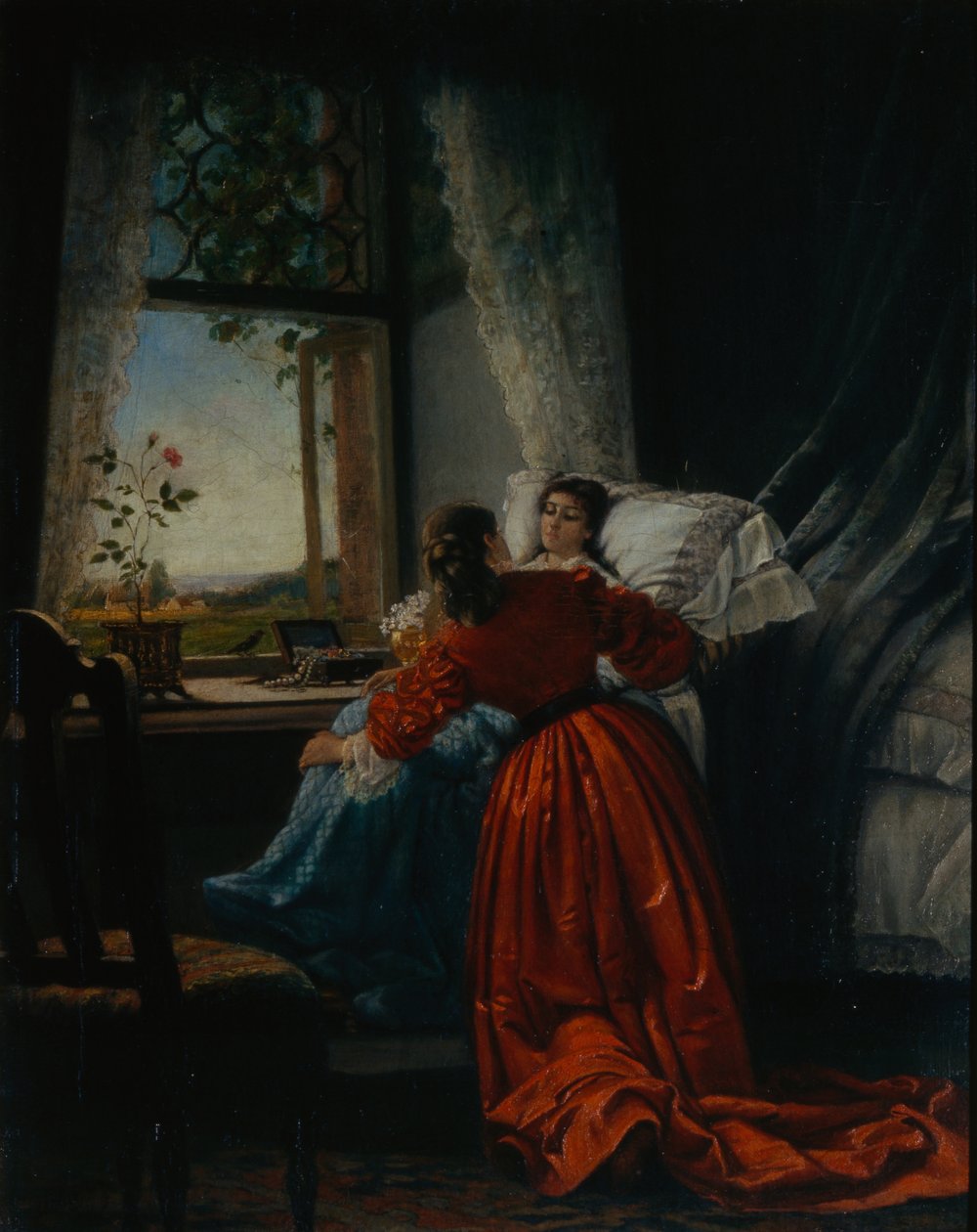 Besøke de syke, 1885 av Mikhail Petrovich Klodt Baron