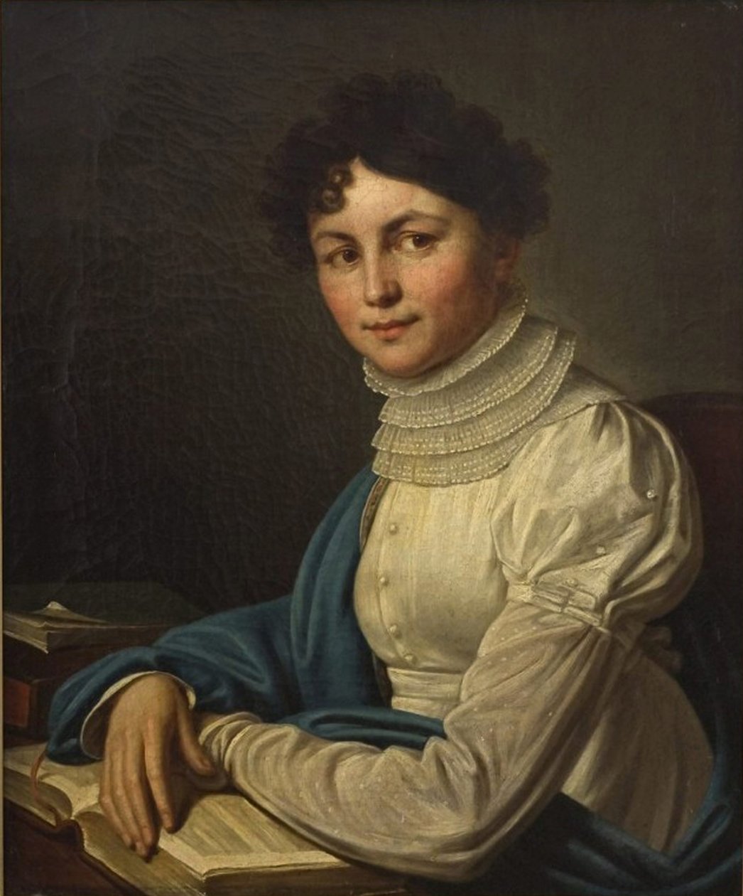 Portrett av poetinnen Anna Bunina 1774-1829, 1825 av Mikhail Prokopyevich Vishnevitsky