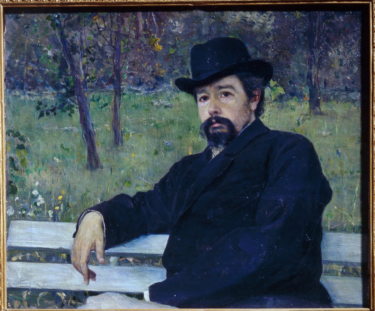 Portrett av maleren Nikolai Alexandrovich Yaroshenko av Mikhail Vasilievich Nesterov