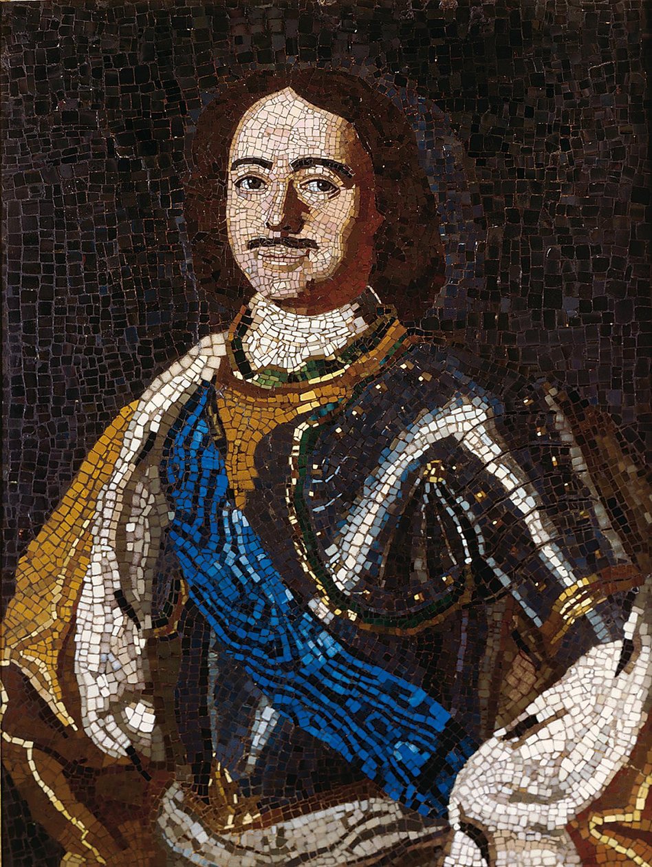 Portrett av keiser Peter I den store 1672-1725, 1754 av Mikhail Vasilyevich Lomonosov