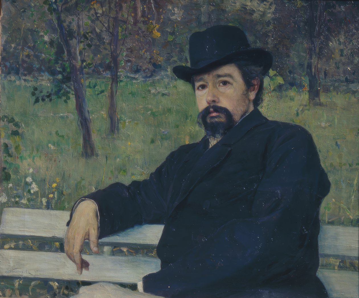 Portrett av maleren Nikolai Alexandrovich Yaroshenko av Mikhail Vasilyevich Nesterov