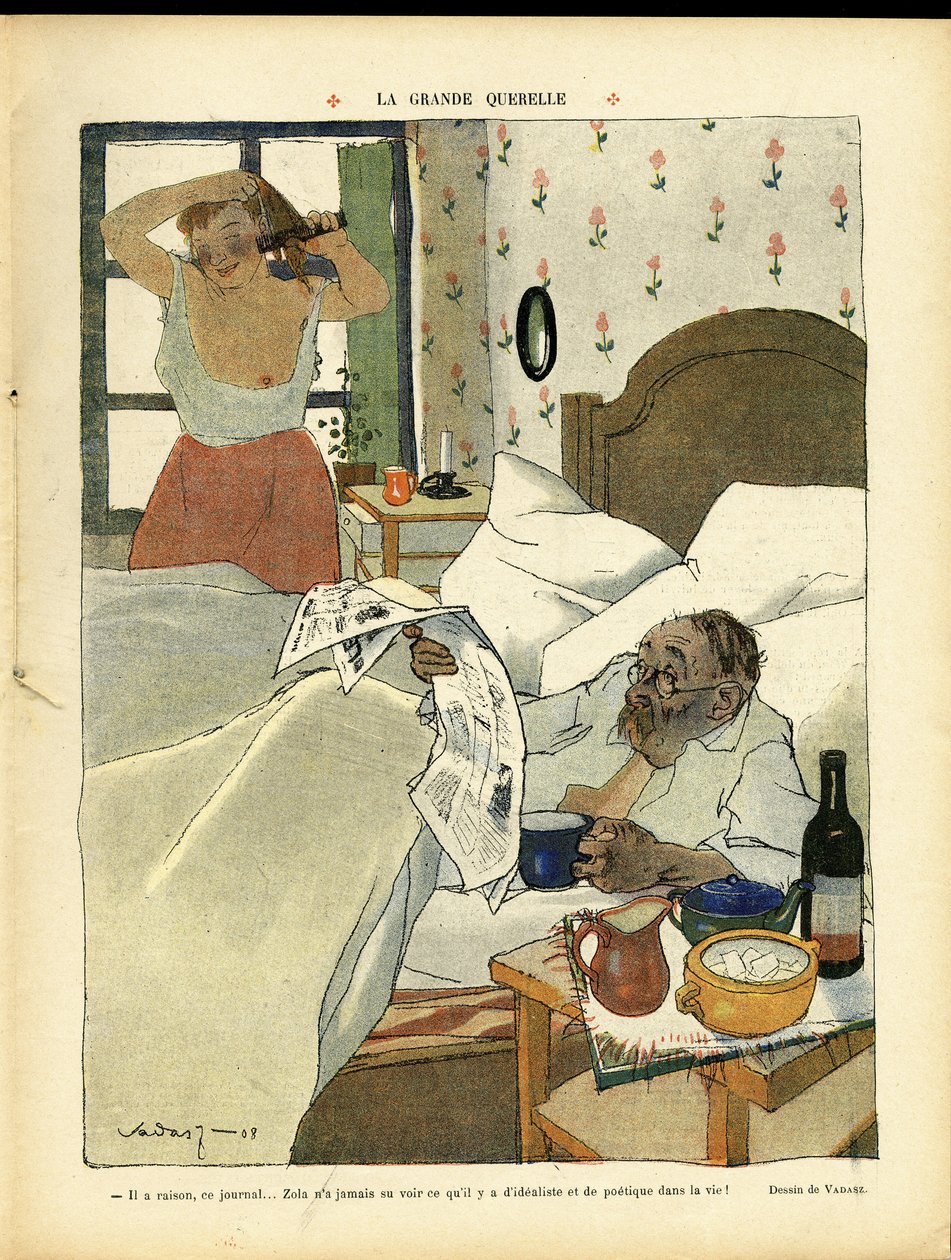 Illustrasjon av Miklos Vadasz (1884-1927) i Reading av Miklós Vadász