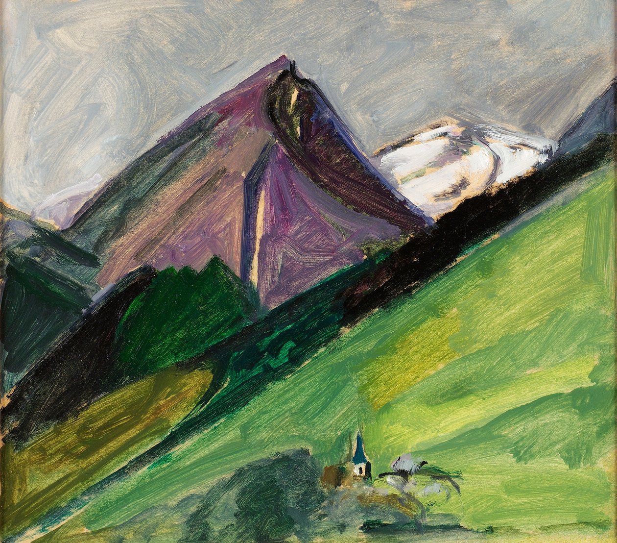 Fjellkirke, ca. 1925, av Mildred Bendall