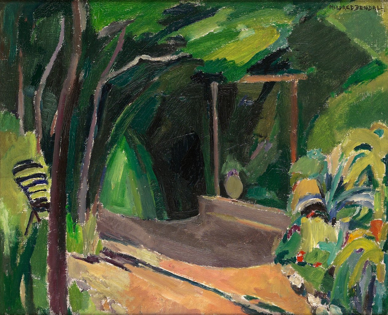 Et hjørne av hagen, ca. 1940 av Mildred Bendall