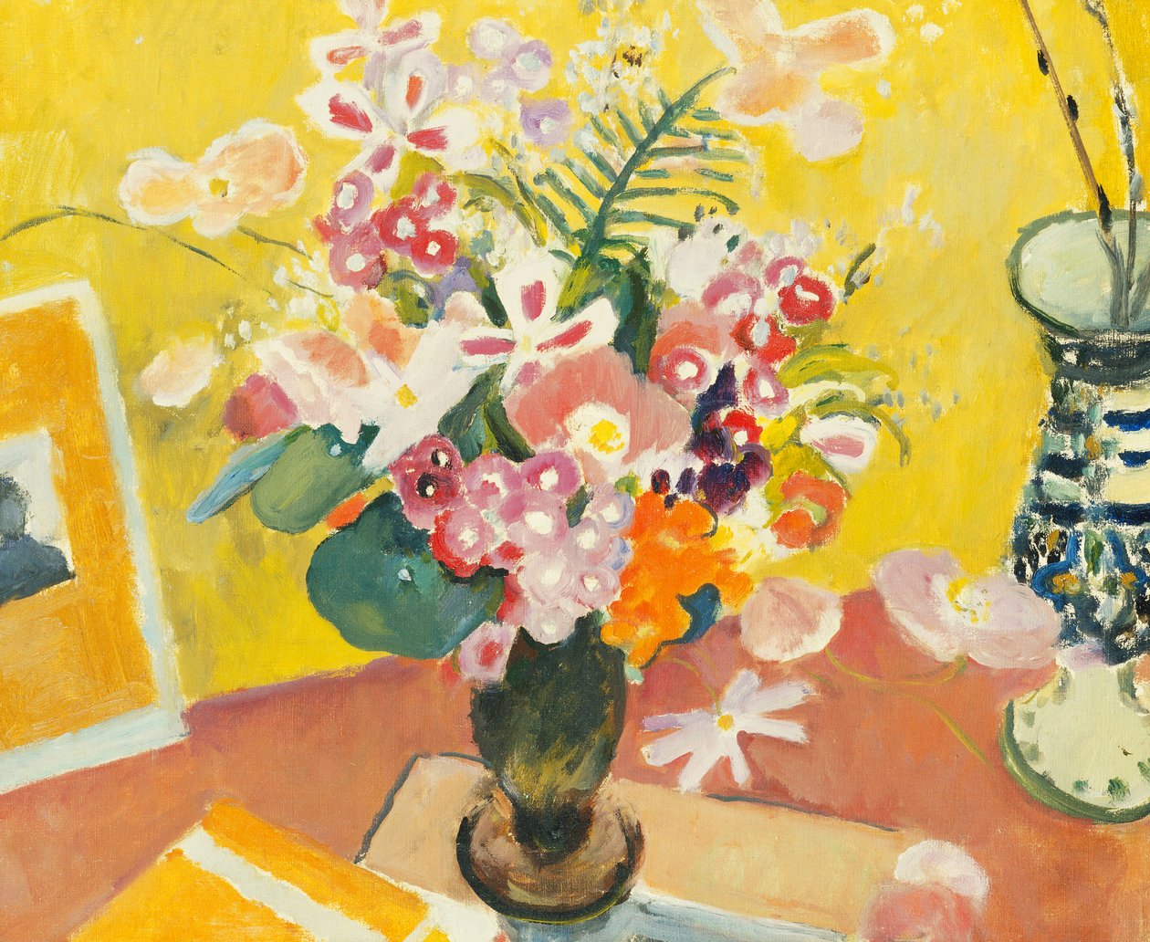 Vårblomster i vase av Mildred Bendall