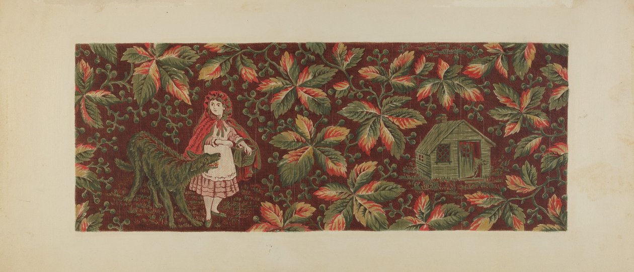 Trykt tekstil, ca. 1940. av Mildred Ford